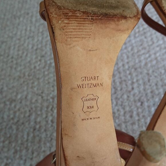 Stuart Weitzman Nudistsong Minimalist Leather Sandals size 36.5 - Picture 12 of 16